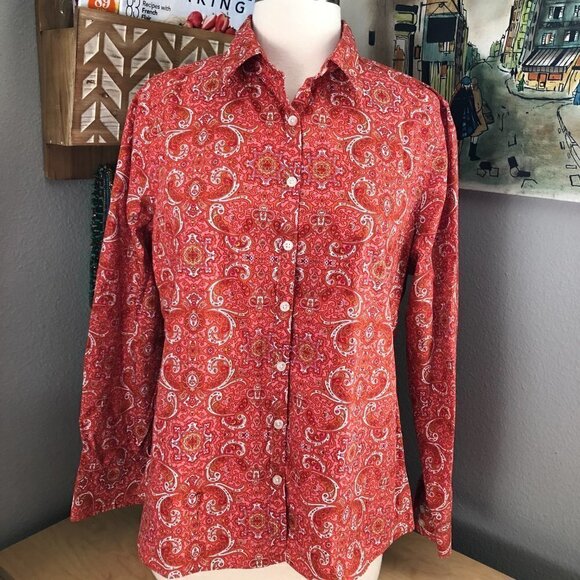 LANDS' END Paisley Shirt - Picture 1 of 12